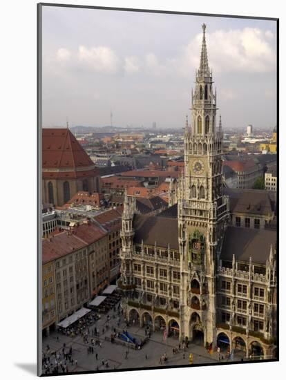 Neues Rathaus and Marienplatz, from the Tower of Peterskirche, Munich, Germany-Gary Cook-Mounted Photographic Print