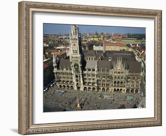 Neues Rathaus and Marienplatz, Munich, Bavaria, Germany, Europe-Ken Gillham-Framed Photographic Print