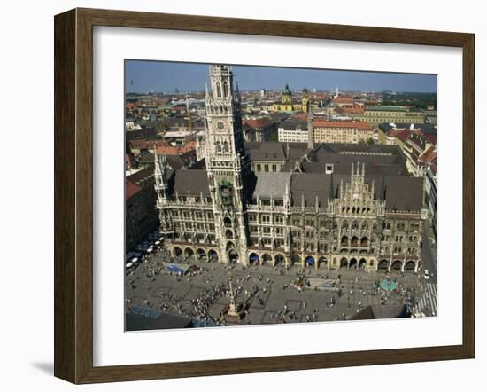 Neues Rathaus and Marienplatz, Munich, Bavaria, Germany, Europe-Ken Gillham-Framed Photographic Print