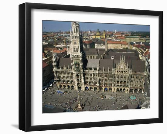 Neues Rathaus and Marienplatz, Munich, Bavaria, Germany, Europe-Ken Gillham-Framed Photographic Print