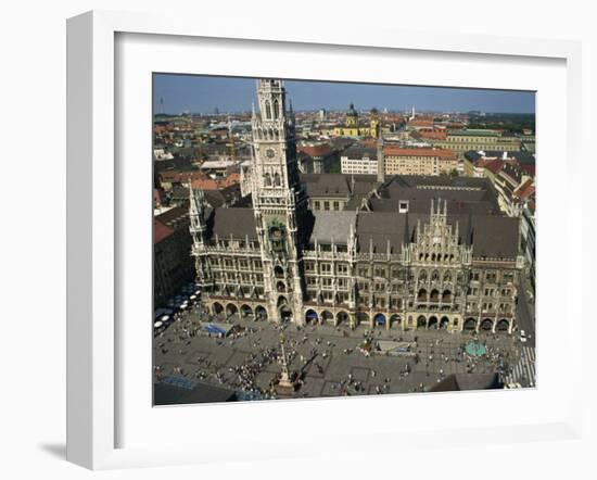 Neues Rathaus and Marienplatz, Munich, Bavaria, Germany, Europe-Ken Gillham-Framed Photographic Print