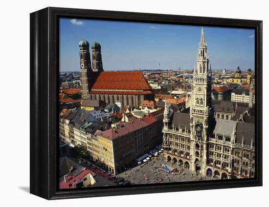 Neues Rathaus and the Frauenkirche, Munich, Bavaria, Germany-Ken Gillham-Framed Premier Image Canvas