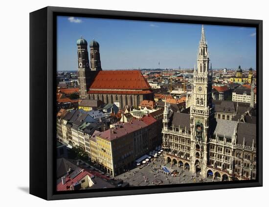 Neues Rathaus and the Frauenkirche, Munich, Bavaria, Germany-Ken Gillham-Framed Premier Image Canvas