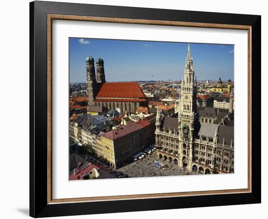 Neues Rathaus and the Frauenkirche, Munich, Bavaria, Germany-Ken Gillham-Framed Photographic Print