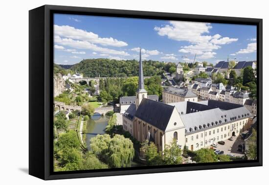 Neumunster Abbey at Lower City Grund, Grand Duchy of Luxembourg-Markus Lange-Framed Premier Image Canvas