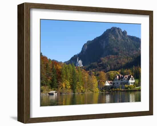 Neuschwanstein Castle Ans Lake Alpsee, Allgaeu, Bavaria, Germany-Katja Kreder-Framed Photographic Print