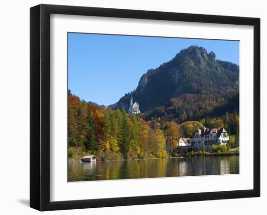 Neuschwanstein Castle Ans Lake Alpsee, Allgaeu, Bavaria, Germany-Katja Kreder-Framed Photographic Print