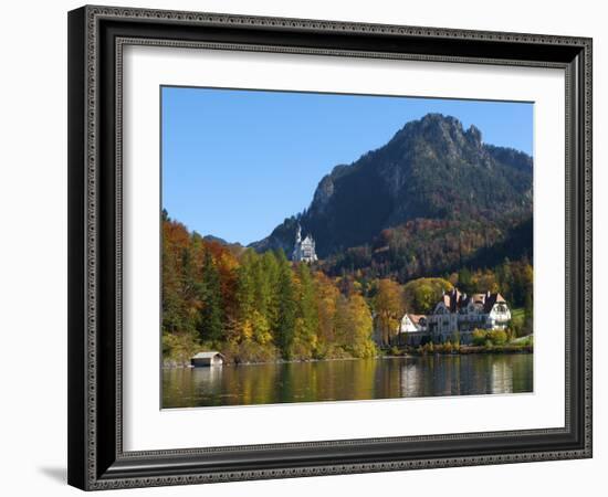 Neuschwanstein Castle Ans Lake Alpsee, Allgaeu, Bavaria, Germany-Katja Kreder-Framed Photographic Print