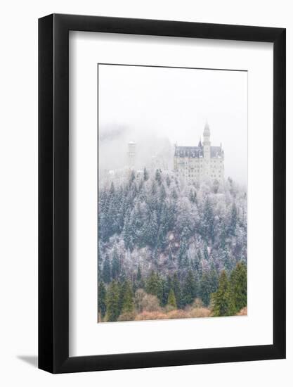 Neuschwanstein Castle in Winter, Fussen, Bavaria, Germany, Europe-Miles Ertman-Framed Photographic Print