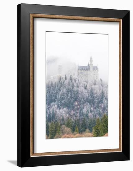 Neuschwanstein Castle in Winter, Fussen, Bavaria, Germany, Europe-Miles Ertman-Framed Photographic Print