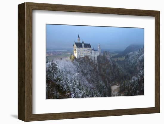 Neuschwanstein Castle in Winter, Fussen, Bavaria, Germany, Europe-Miles Ertman-Framed Photographic Print