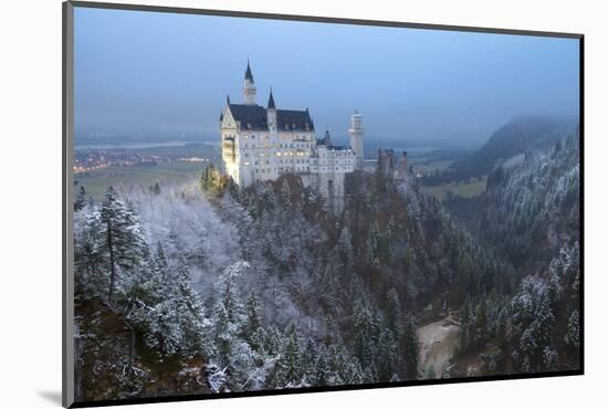 Neuschwanstein Castle in Winter, Fussen, Bavaria, Germany, Europe-Miles Ertman-Mounted Photographic Print