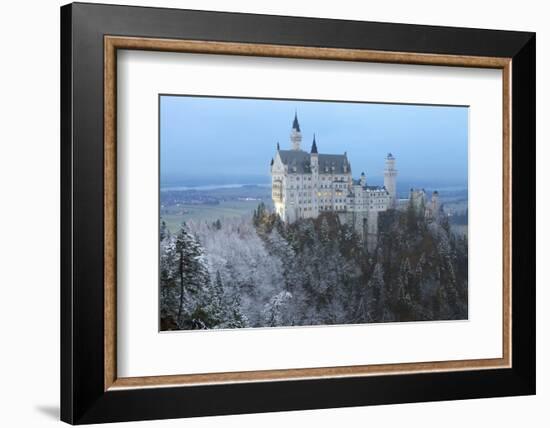 Neuschwanstein Castle in Winter, Fussen, Bavaria, Germany, Europe-Miles Ertman-Framed Photographic Print