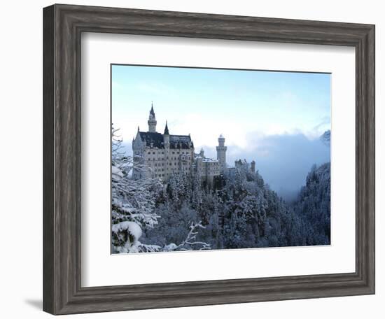 Neuschwanstein Castle in Winter, Schwangau, Allgau, Bavaria, Germany, Europe-Hans Peter Merten-Framed Photographic Print