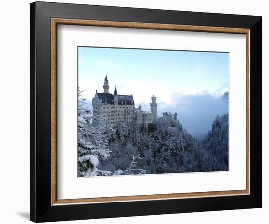 Neuschwanstein Castle in Winter, Schwangau, Allgau, Bavaria, Germany, Europe-Hans Peter Merten-Framed Photographic Print