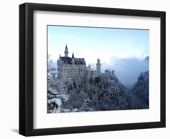 Neuschwanstein Castle in Winter, Schwangau, Allgau, Bavaria, Germany, Europe-Hans Peter Merten-Framed Photographic Print