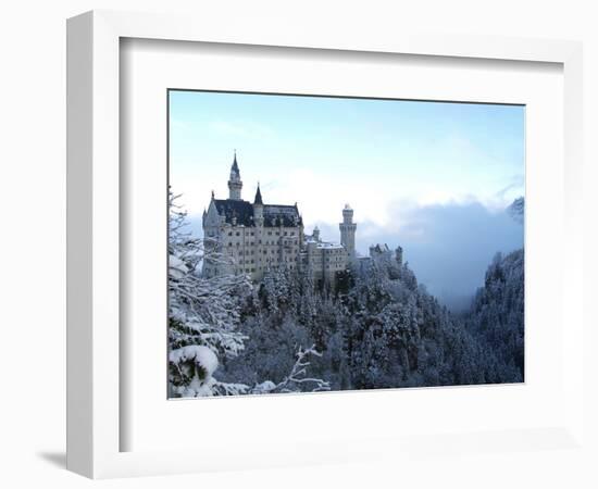 Neuschwanstein Castle in Winter, Schwangau, Allgau, Bavaria, Germany, Europe-Hans Peter Merten-Framed Photographic Print