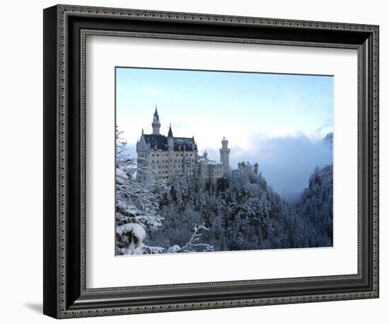 Neuschwanstein Castle in Winter, Schwangau, Allgau, Bavaria, Germany, Europe-Hans Peter Merten-Framed Photographic Print