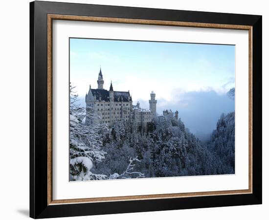 Neuschwanstein Castle in Winter, Schwangau, Allgau, Bavaria, Germany, Europe-Hans Peter Merten-Framed Photographic Print