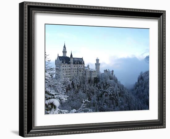 Neuschwanstein Castle in Winter, Schwangau, Allgau, Bavaria, Germany, Europe-Hans Peter Merten-Framed Photographic Print