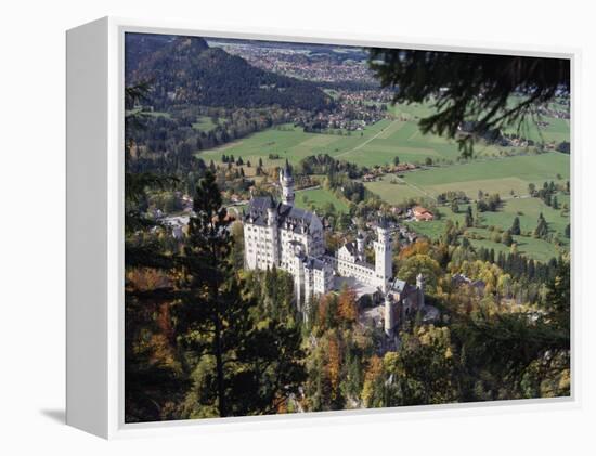 Neuschwanstein Castle, West of Fussen, Bavaria, Germany, Europe-Nigel Blythe-Framed Premier Image Canvas