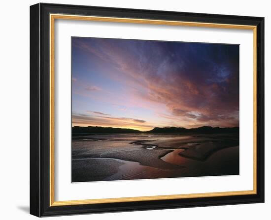 Neuseeland, Whanganui Inlet, Ebbe, Abendstimmung, Kv¼ste, Kv¼stenlandschaft, Gezeiten-Thonig-Framed Photographic Print