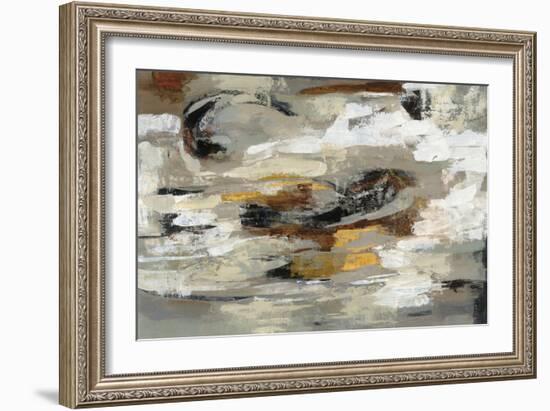 Neutral Abstract Gray-Silvia Vassileva-Framed Art Print