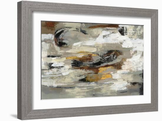 Neutral Abstract Gray-Silvia Vassileva-Framed Art Print