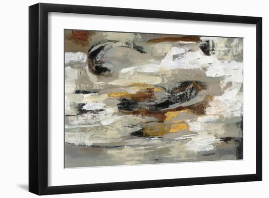 Neutral Abstract Gray-Silvia Vassileva-Framed Art Print