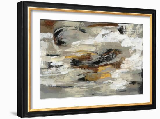 Neutral Abstract Gray-Silvia Vassileva-Framed Art Print