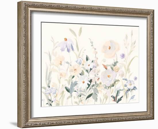 Neutral Boho Wildflowers-Danhui Nai-Framed Art Print