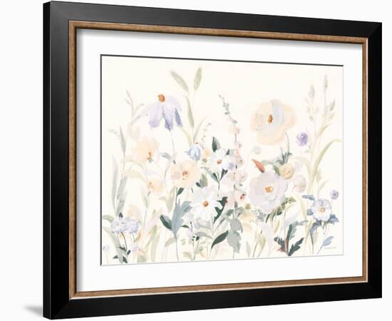 Neutral Boho Wildflowers-Danhui Nai-Framed Art Print