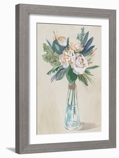 Neutral Bouquet-Aria K-Framed Art Print