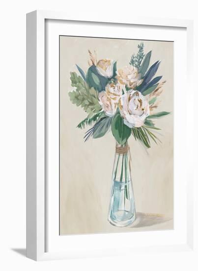 Neutral Bouquet-Aria K-Framed Art Print