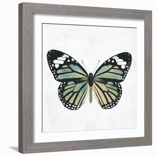 Neutral Butterfly-Jace Grey-Framed Art Print