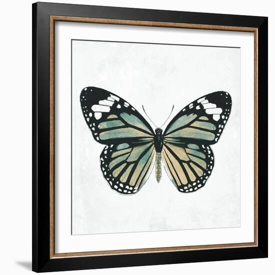 Neutral Butterfly-Jace Grey-Framed Art Print