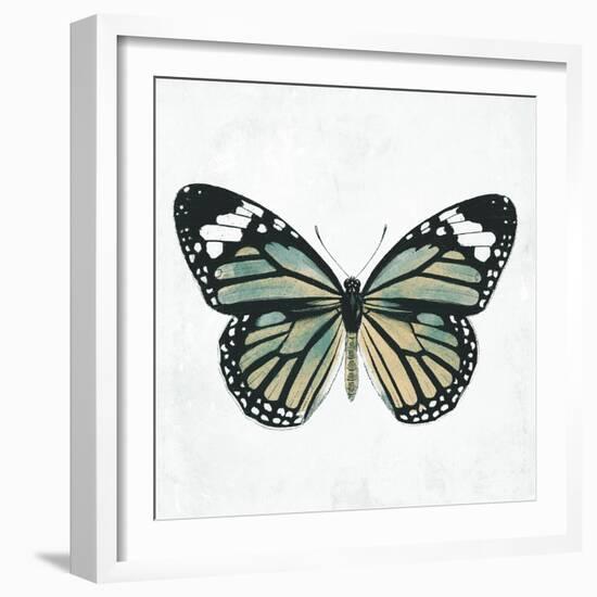 Neutral Butterfly-Jace Grey-Framed Art Print