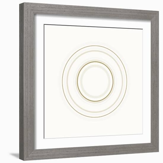 Neutral Circles On White-Ruth Palmer-Framed Art Print