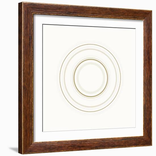 Neutral Circles On White-Ruth Palmer-Framed Art Print