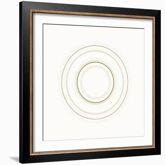 Neutral Circles On White-Ruth Palmer-Framed Art Print