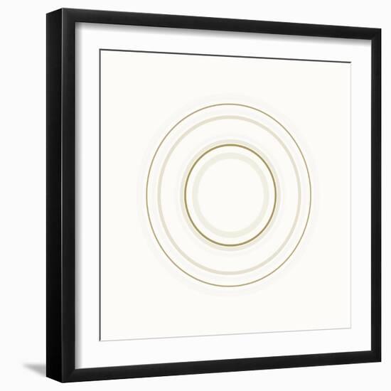 Neutral Circles On White-Ruth Palmer-Framed Art Print