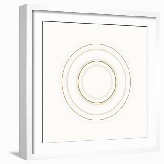 Neutral Circles On White-Ruth Palmer-Framed Art Print