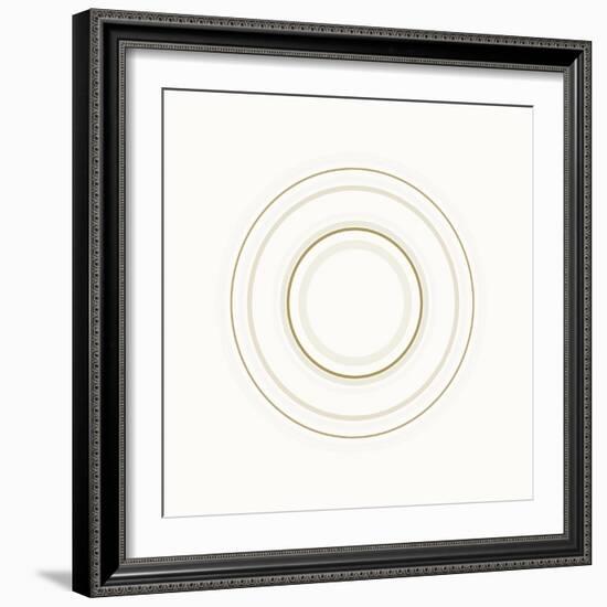 Neutral Circles On White-Ruth Palmer-Framed Art Print