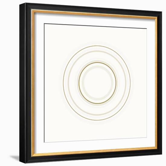 Neutral Circles On White-Ruth Palmer-Framed Art Print