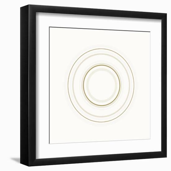 Neutral Circles On White-Ruth Palmer-Framed Art Print
