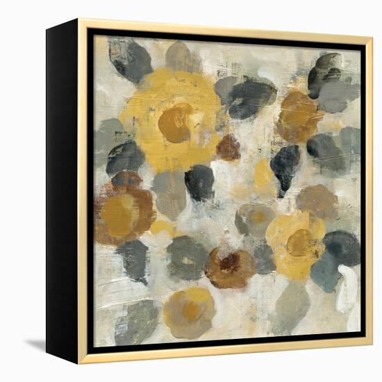 Neutral Floral Beige II Yellow Flowers-Silvia Vassileva-Framed Stretched Canvas