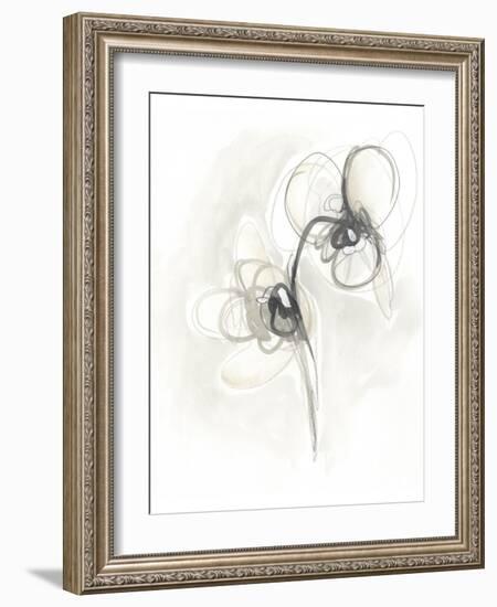 Neutral Floral Gesture I-June Erica Vess-Framed Art Print