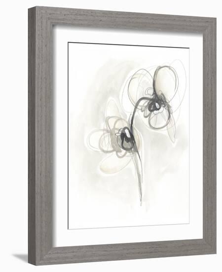 Neutral Floral Gesture I-June Erica Vess-Framed Art Print