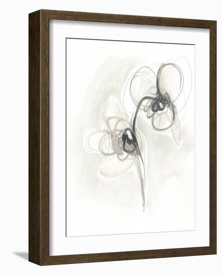 Neutral Floral Gesture I-June Erica Vess-Framed Art Print