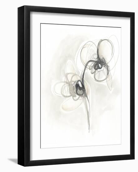 Neutral Floral Gesture I-June Erica Vess-Framed Art Print